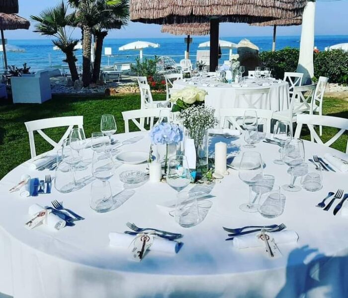 Banchetto vista mare Ciambi beach